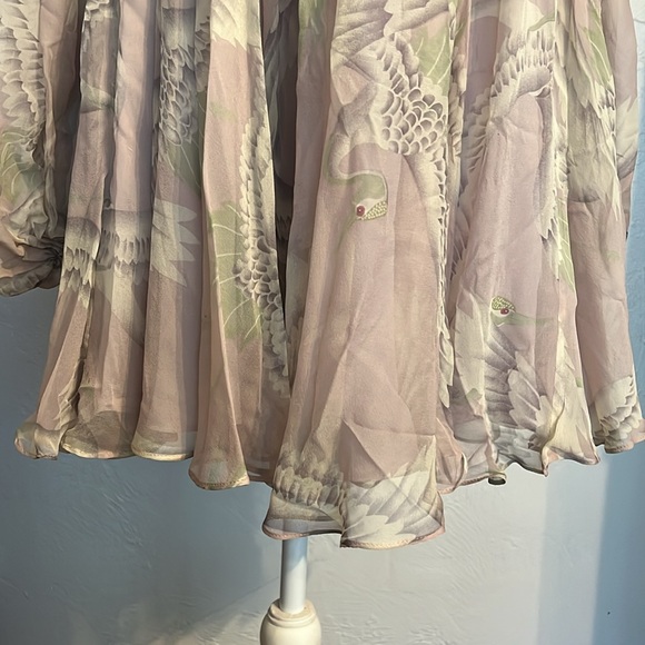 NWT Marchesa Notte Vintage Empire Waist floral cocktail dress w/Rhinestones Sz 8 - Picture 6 of 13